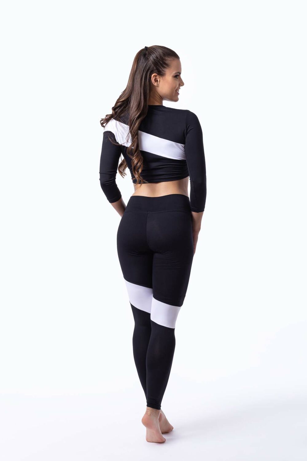 Indi-Go Timella black and white fitness leggings 'M'
