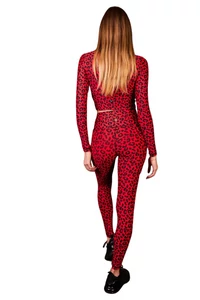 Kép 2/6 - Indi-Go Leopard Red fitness leggings