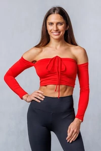 Kép 1/4 - Indi-Go Sofie Dance Fame crop Top, piros 'S'