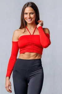 Kép 4/4 - Indi-Go Sofie Dance Fame crop Top, piros 'S'