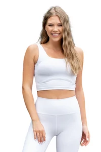 Kép 2/3 - Indi-Go Basic Fehér Fitness Crop top 'L'