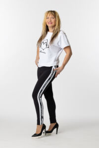 Kép 1/3 - Indi-Go X MARCELLINA leggings fekete- fehér 'M'