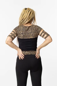 Kép 4/6 - Indi-Go X MARCELLINA fitness nadrág fekete- ocelot