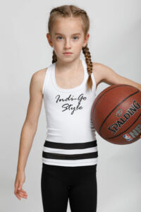 Kép 5/7 - Kids Lara white fitness trikó