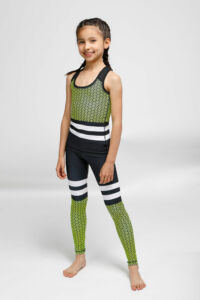 Kép 2/6 - Indigo Fitness Style – Kids Scaly neon fitness leggings