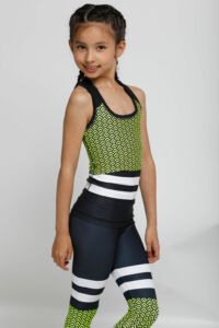 Kép 6/6 - Indigo Fitness Style – Kids Scaly neon fitness leggings