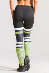 Kép 3/4 - Indi-Go Scaly fitness leggings neonsárga