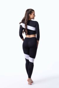 Kép 3/3 - Indi-Go Timella black and white fitness leggings 'M'