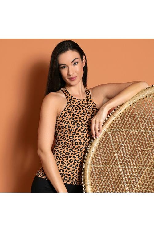 Indi-Go Leopard Camel fitness trikó