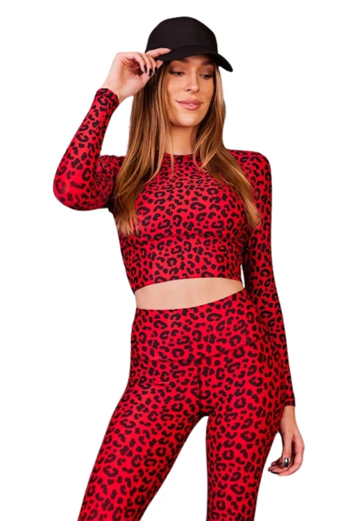 Női hosszú ujjú crop top