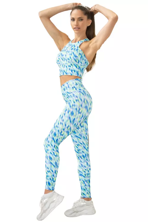 Indi-Go Prizma kék fitness leggings
