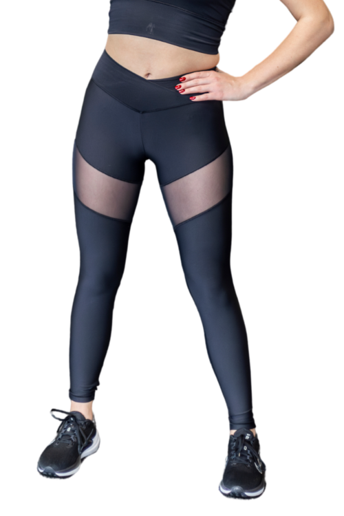 Női fekete fitness leggings