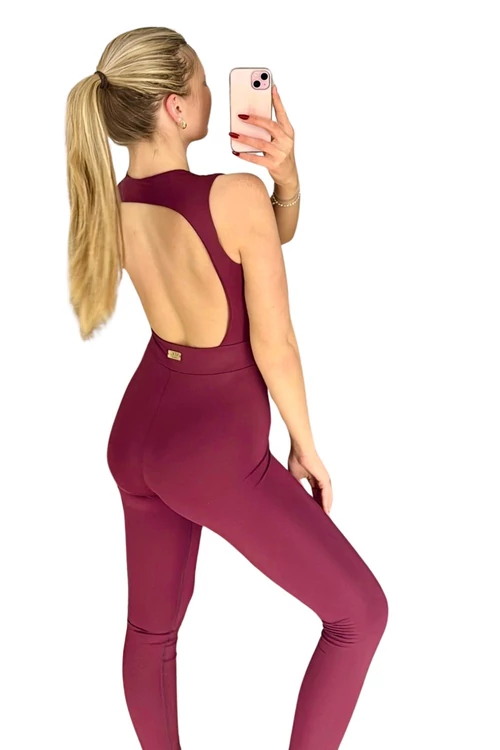 Indi-Go Dragonfly Holey Burgundi Overall
