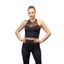 Indi-Go Hullám Fekete Fitness Crop Top 'L'
